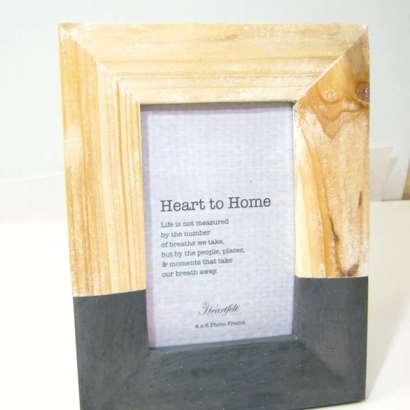 𝅺Natural Solid Handcrafted style Wood Photo Frame Picture Holder for 4x6 photo - Picture 2 of 5